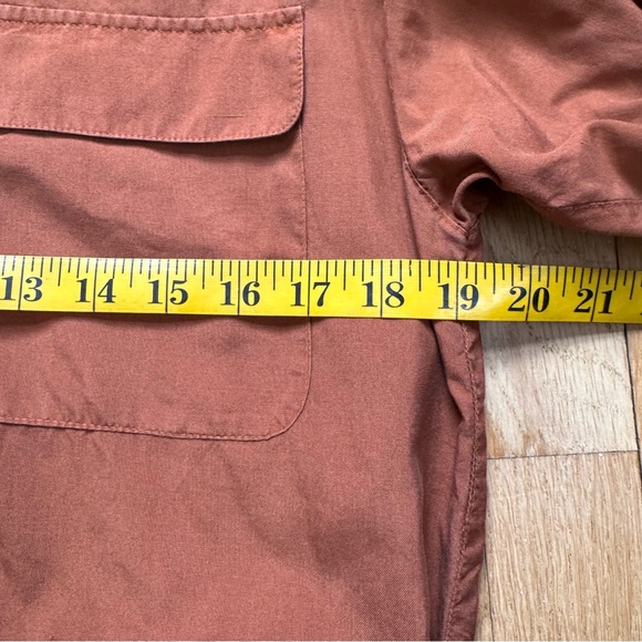 Vintage 100% silk rust button up - Picture 3 of 4